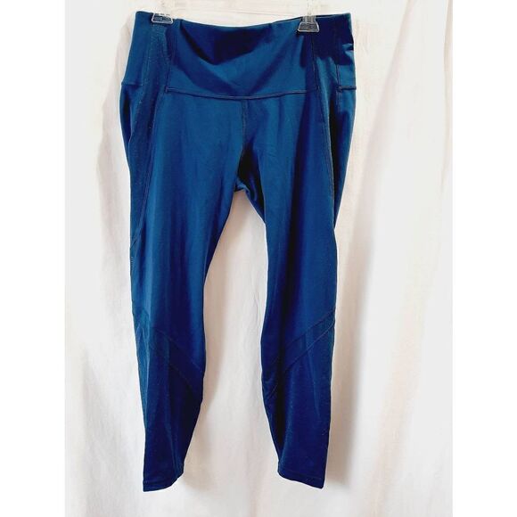 All in motion blue plus sz XXL athletic yoga leggings - Picture 1 of 4